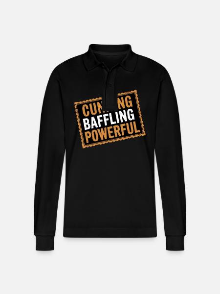 Cunning Baffling Powerful 13 - Stanley/Stella Unisex Bio-Langarm-Poloshirt Prepster - Schwarz