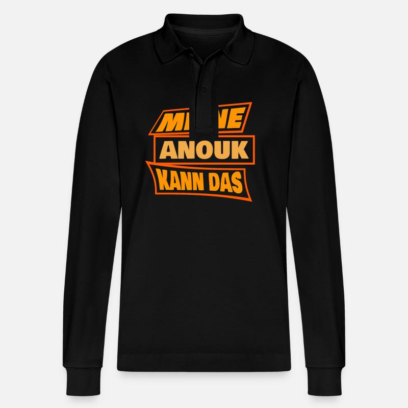 Anouk als Anouk - Stanley/Stella Unisex Bio-Langarm-Poloshirt Prepster - Schwarz