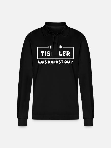 Occupation Carpenter - Stanley/Stella Organic Unisex Long-Sleeved Polo Shirt Prepster - black
