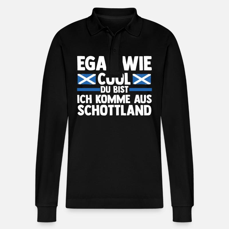 Ecossais Ecosse Ecosse Ecosse - Polo à manches longues bio PREPSTER Stanley/Stella Unisexe - noir