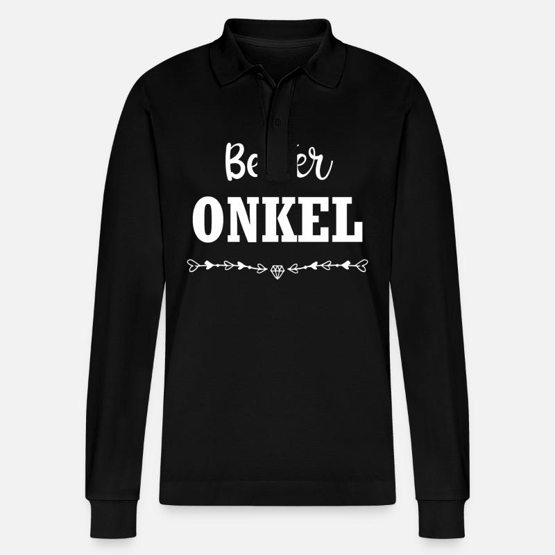 Bester Onkel - Stanley/Stella Unisex Bio-Langarm-Poloshirt Prepster - Schwarz