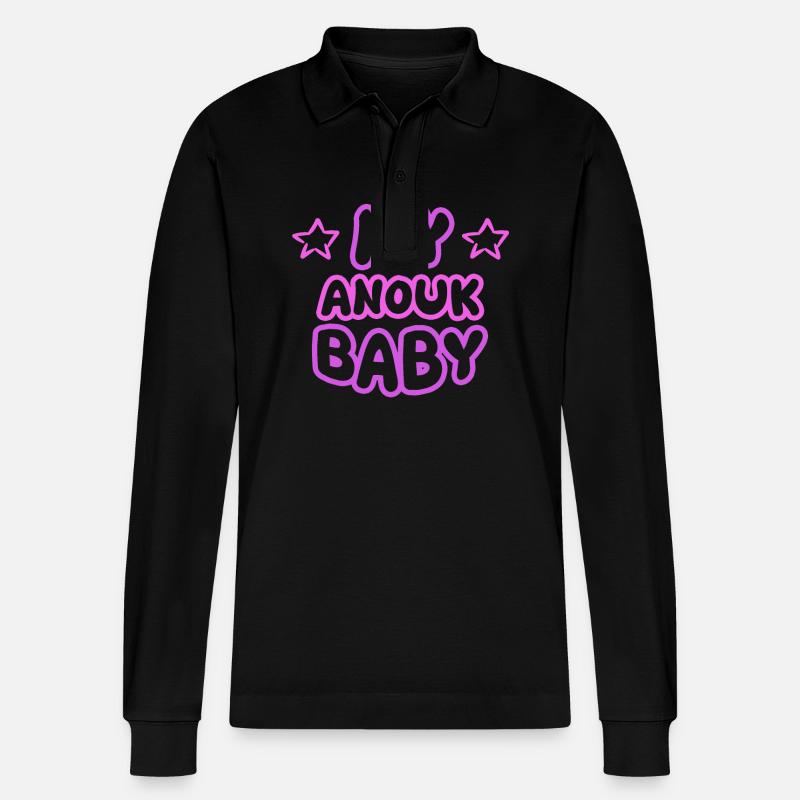 Anouk - Stanley/Stella Unisex Bio-Langarm-Poloshirt Prepster - Schwarz