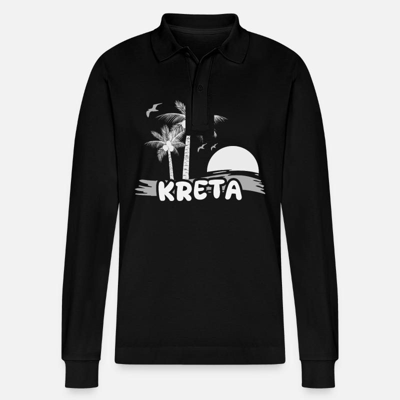 Strand Kreta - Stanley/Stella Unisex Bio-Langarm-Poloshirt Prepster - Schwarz
