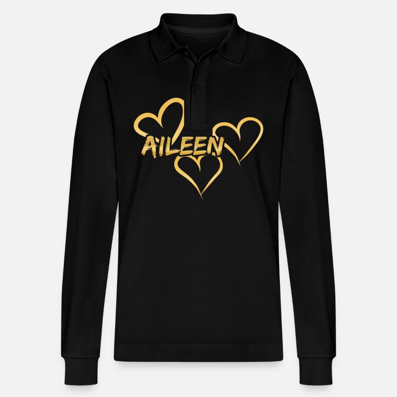 Aileen als Aileen - Stanley/Stella Unisex Bio-Langarm-Poloshirt Prepster - Schwarz