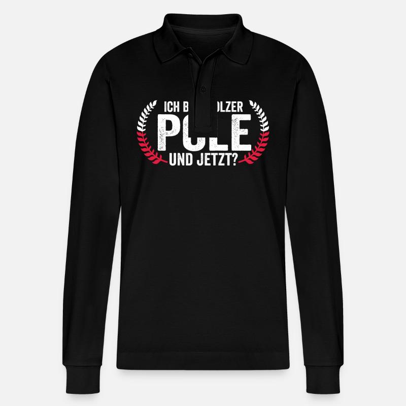 Pole Polnisch Polen - Stanley/Stella Unisex Bio-Langarm-Poloshirt Prepster - Schwarz
