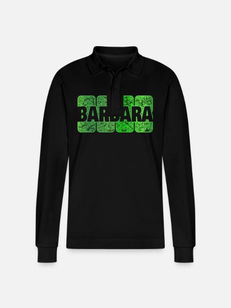 Barbara - Stanley/Stella Unisex Bio-Langarm-Poloshirt Prepster - Schwarz