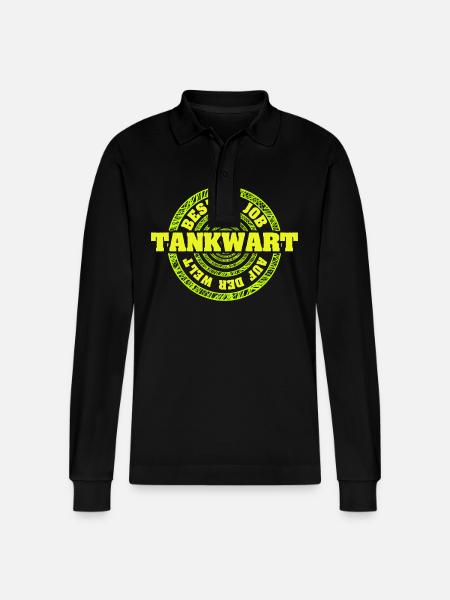Job Tankwart - Stanley/Stella Unisex Bio-Langarm-Poloshirt Prepster - Schwarz
