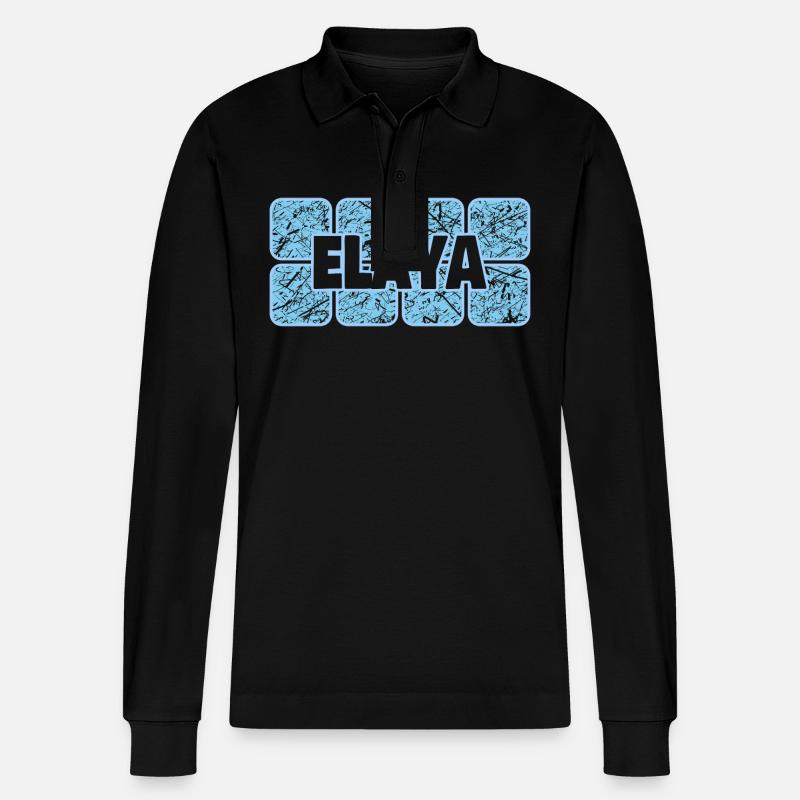 Elaya als Ehefrau - Stanley/Stella Unisex Bio-Langarm-Poloshirt Prepster - Schwarz