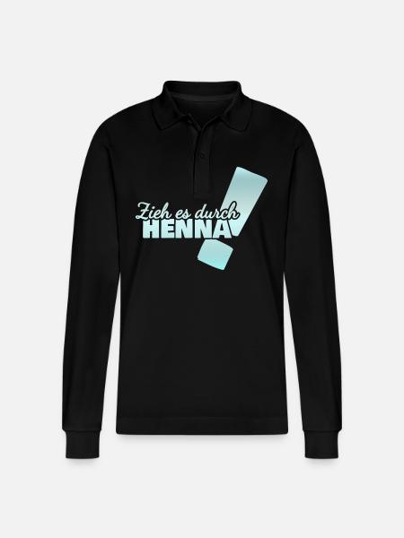 Henna - Stanley/Stella Organic Unisex Long-Sleeved Polo Shirt Prepster - black
