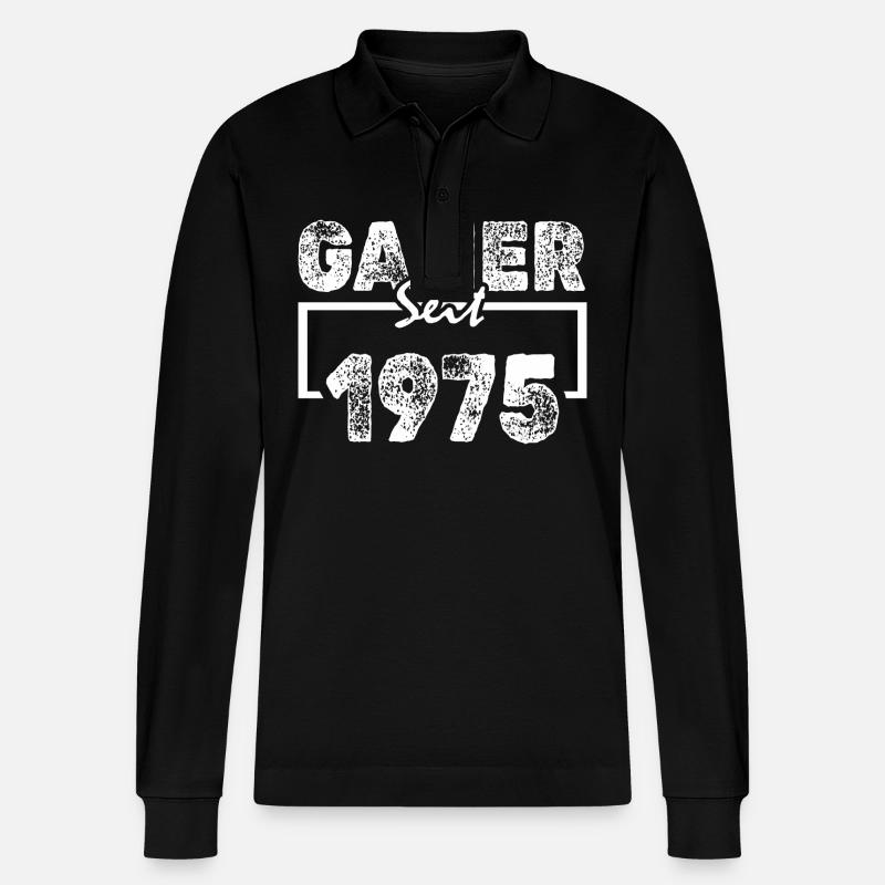 1975 - Stanley/Stella Unisex Bio-Langarm-Poloshirt Prepster - Schwarz