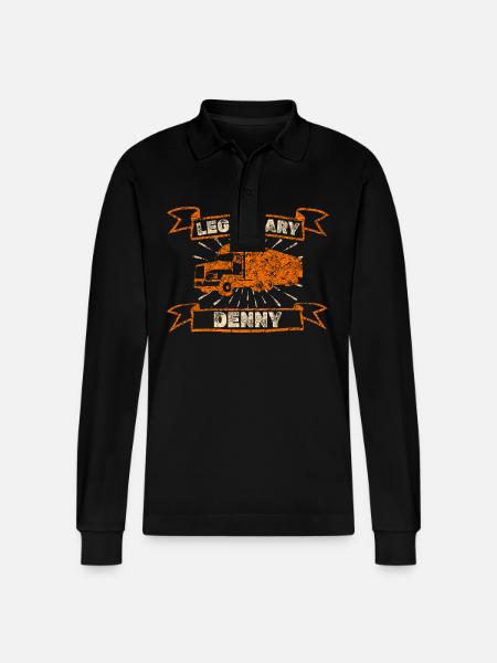 Trucker Denny - Stanley/Stella Organic Unisex Long-Sleeved Polo Shirt Prepster - black