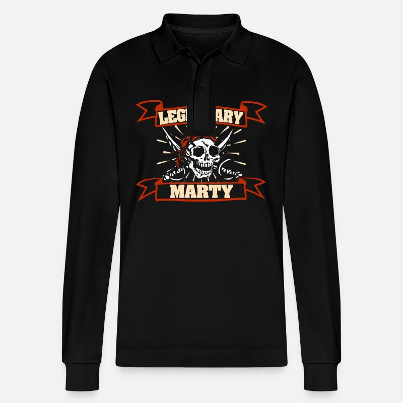 Cadeau pour Marty - Polo à manches longues bio PREPSTER Stanley/Stella Unisexe - noir