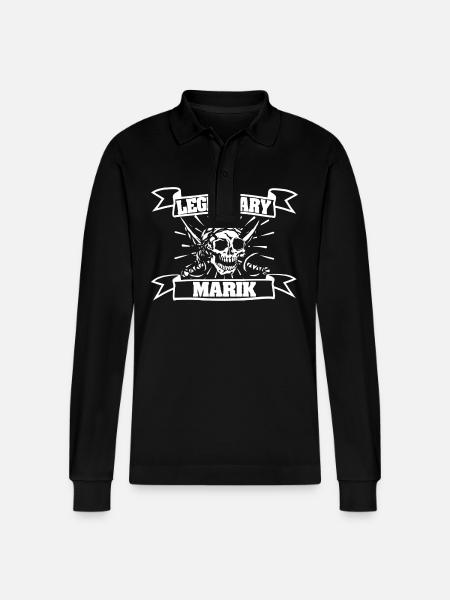 Marik Marik - Stanley/Stella Unisex Bio-Langarm-Poloshirt Prepster - Schwarz