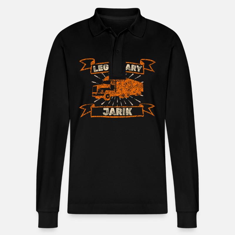 Trucker Jarik - Stanley/Stella Unisex Bio-Langarm-Poloshirt Prepster - Schwarz