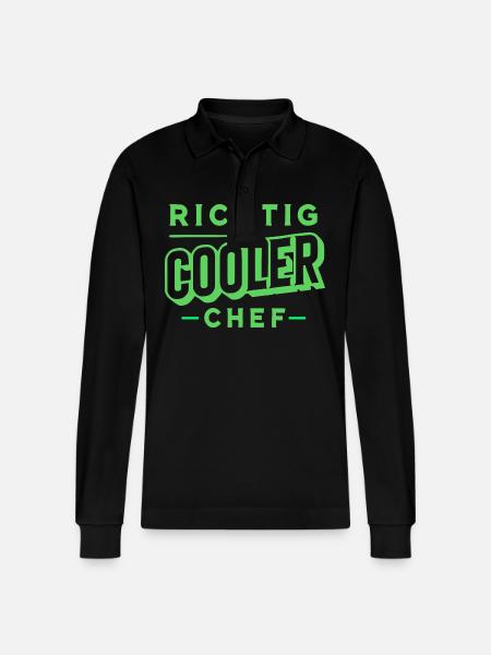 Richtig cooler Chef - Stanley/Stella Unisex Bio-Langarm-Poloshirt Prepster - Schwarz
