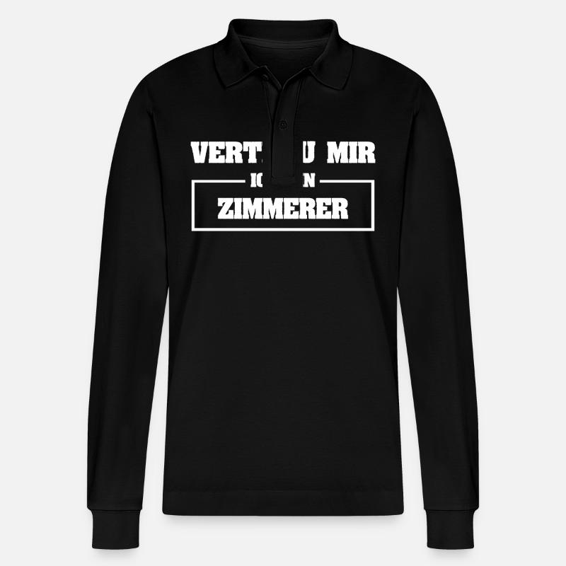Zimmerer - Stanley/Stella Unisex Bio-Langarm-Poloshirt Prepster - Schwarz