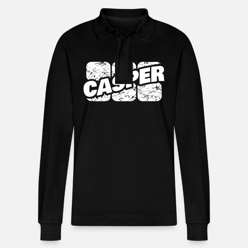 Casper - Stanley/Stella Unisex Bio-Langarm-Poloshirt Prepster - Schwarz