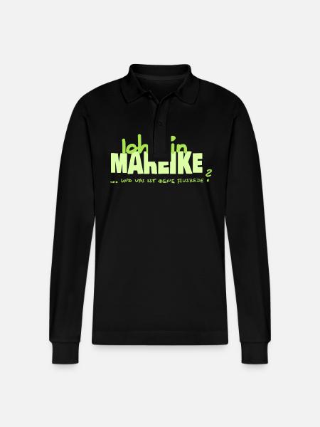 Gift for Mareike - Stanley/Stella Organic Unisex Long-Sleeved Polo Shirt Prepster - black