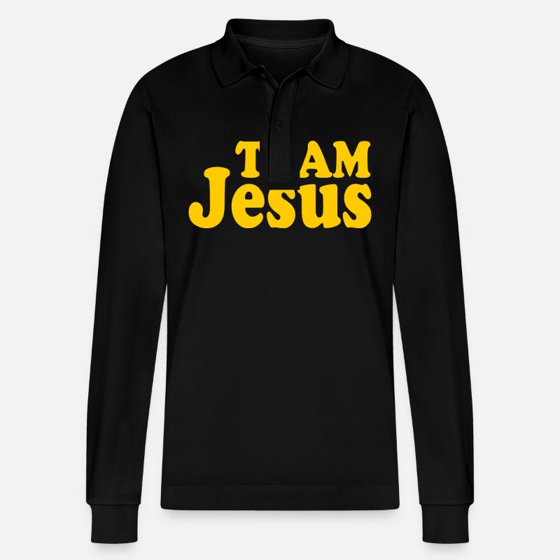 Team jesus - Stanley/Stella Unisex Bio-Langarm-Poloshirt Prepster - Schwarz