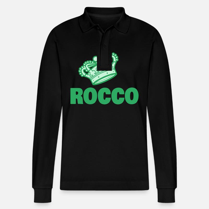 Rocco als Vorname - Stanley/Stella Unisex Bio-Langarm-Poloshirt Prepster - Schwarz