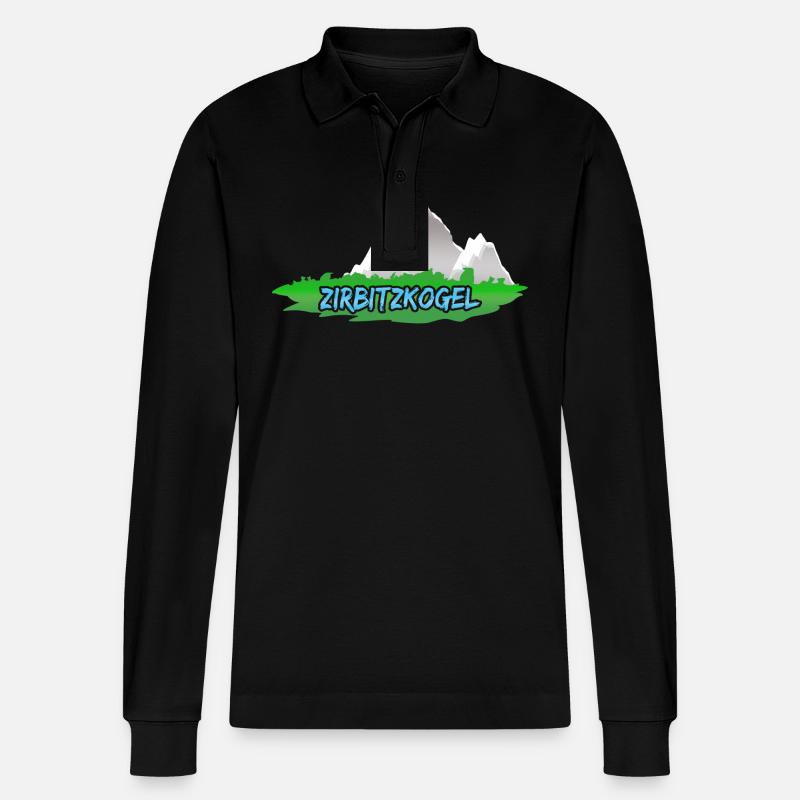 Zirbitzkogel - Stanley/Stella Unisex Bio-Langarm-Poloshirt Prepster - Schwarz