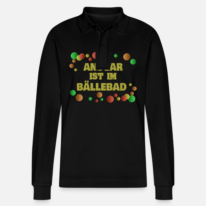 Bälle Ansgar - Stanley/Stella Unisex Bio-Langarm-Poloshirt Prepster - Schwarz