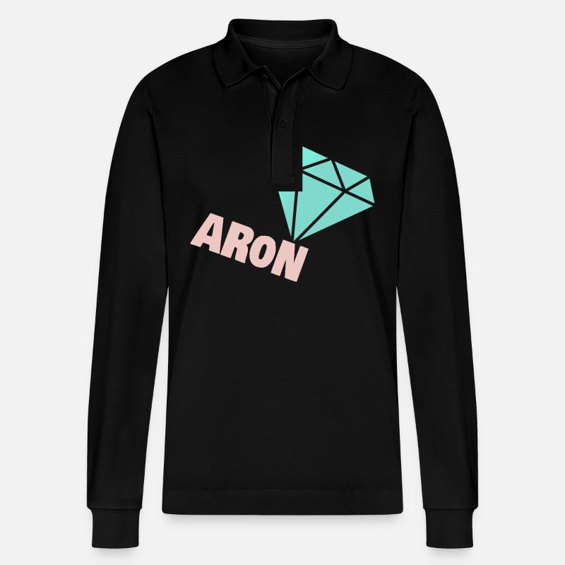 Edel Aron - Stanley/Stella Unisex Bio-Langarm-Poloshirt Prepster - Schwarz