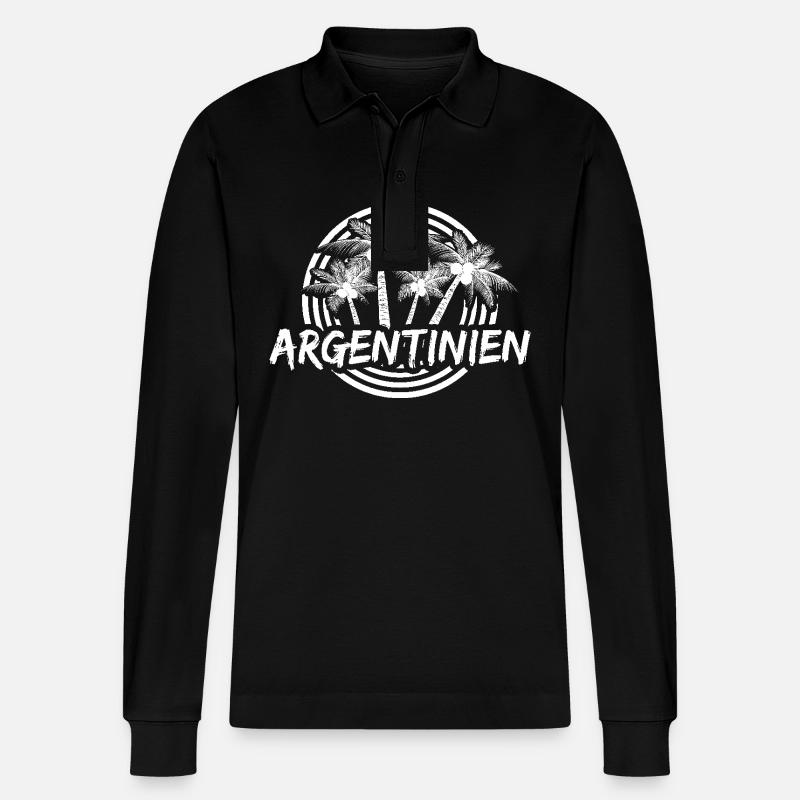 L’Argentine comme vacances - Polo à manches longues bio PREPSTER Stanley/Stella Unisexe - noir