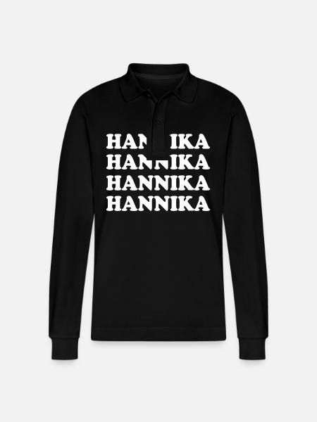 Nom Hannika - Polo à manches longues bio PREPSTER Stanley/Stella Unisexe - noir