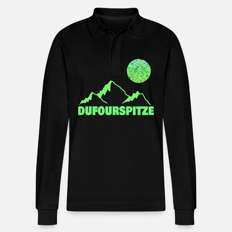 Dufourspitze comme escalade - Polo à manches longues bio PREPSTER Stanley/Stella Unisexe - noir