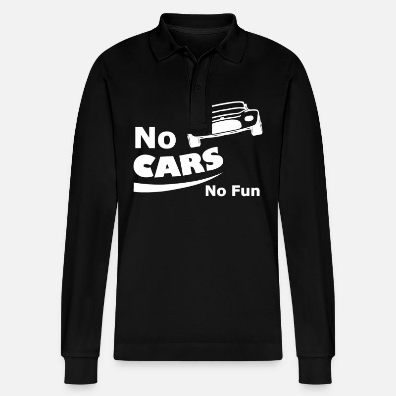 Die lustigen Autofahrer - Stanley/Stella Unisex Bio-Langarm-Poloshirt Prepster - Schwarz