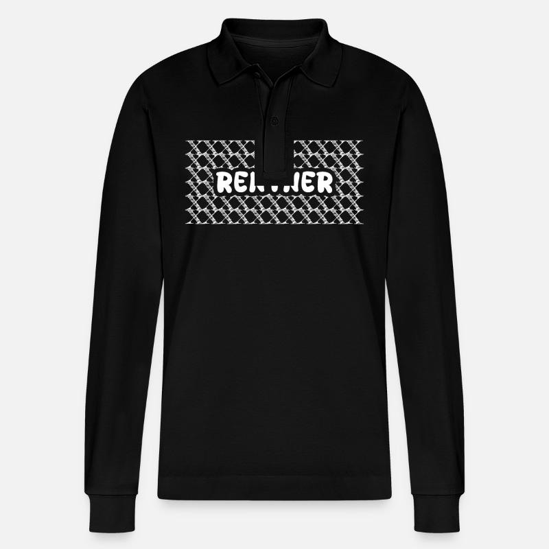 Rentner - Stanley/Stella Unisex Bio-Langarm-Poloshirt Prepster - Schwarz