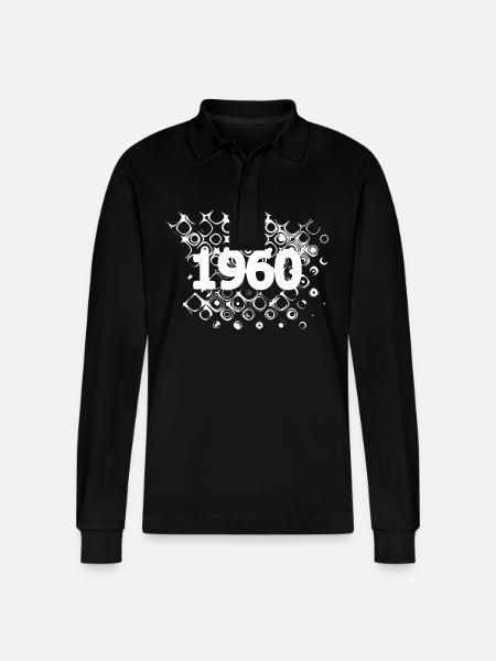 Year 1960 - Stanley/Stella Organic Unisex Long-Sleeved Polo Shirt Prepster - black