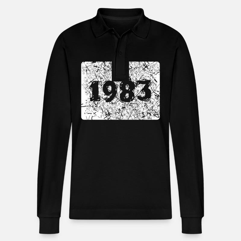 1983 - Stanley/Stella Unisex Bio-Langarm-Poloshirt Prepster - Schwarz