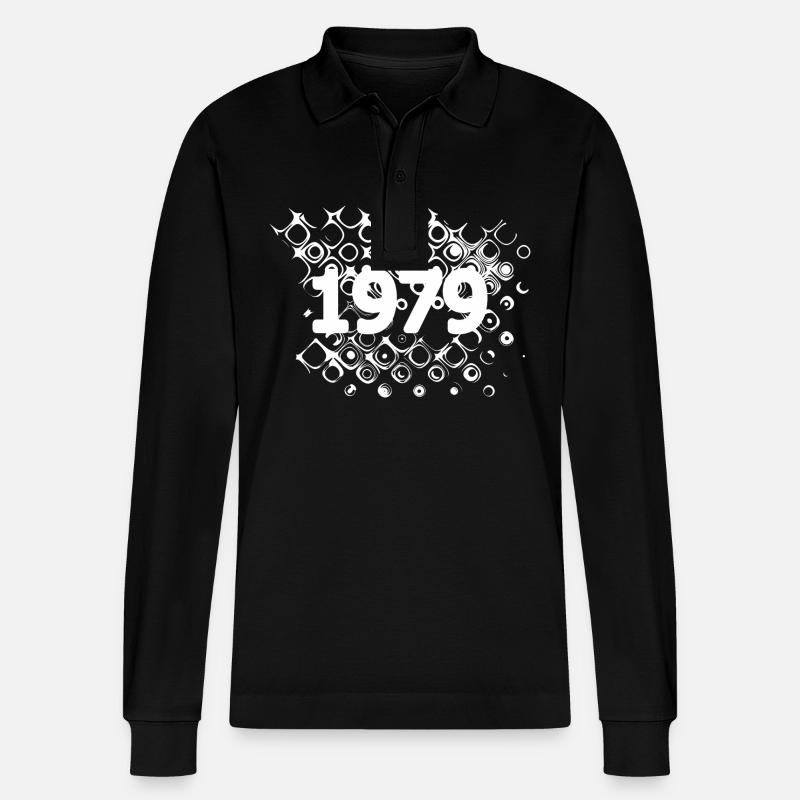 Rétro 1979 - Polo à manches longues bio PREPSTER Stanley/Stella Unisexe - noir