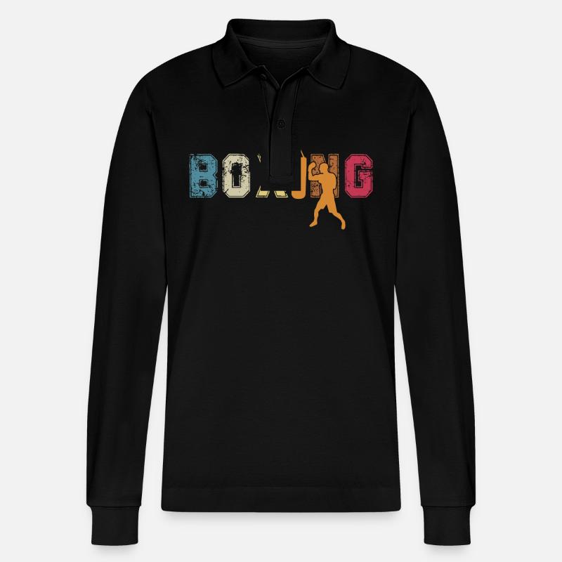 Boxen - Stanley/Stella Unisex Bio-Langarm-Poloshirt Prepster - Schwarz