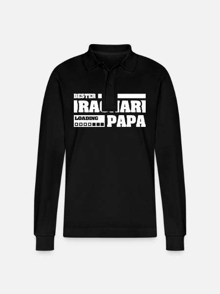 Geschenk für Ragnar - Stanley/Stella Unisex Bio-Langarm-Poloshirt Prepster - Schwarz