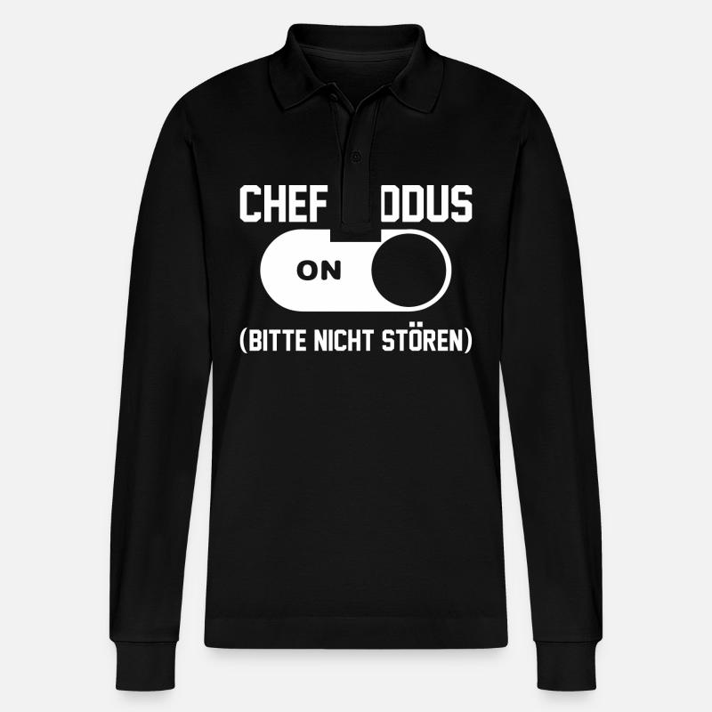 Teamleiter Chef Abschied - Stanley/Stella Unisex Bio-Langarm-Poloshirt Prepster - Schwarz