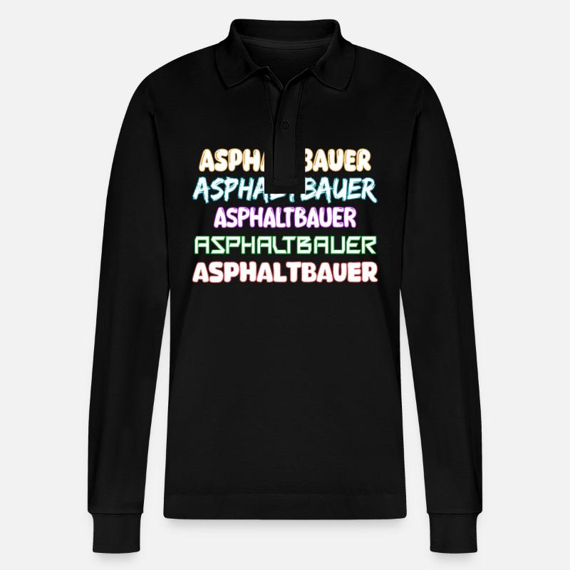 Constructeur d’asphalte comme métier - Polo à manches longues bio PREPSTER Stanley/Stella Unisexe - noir
