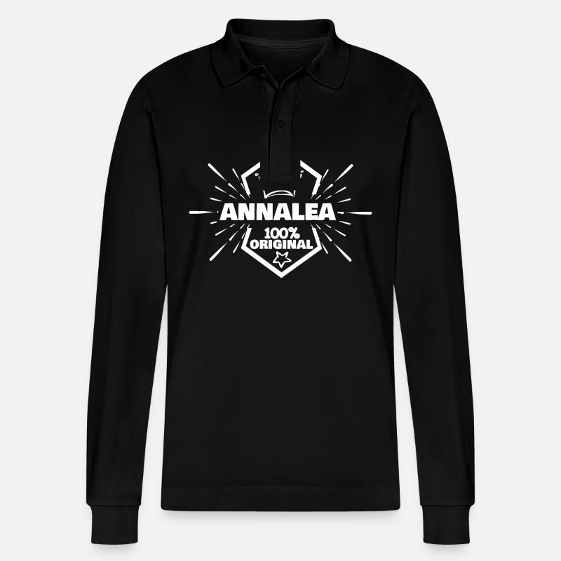 Annalea - Stanley/Stella Unisex Bio-Langarm-Poloshirt Prepster - Schwarz