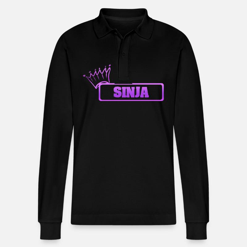 Sinja - Polo à manches longues bio PREPSTER Stanley/Stella Unisexe - noir