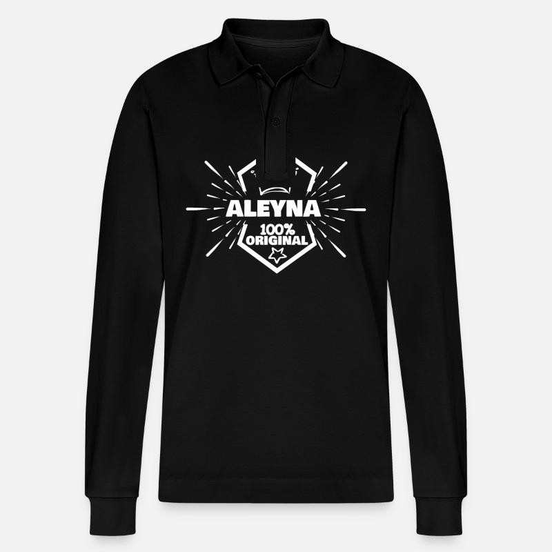 Aleyna - Polo à manches longues bio PREPSTER Stanley/Stella Unisexe - noir