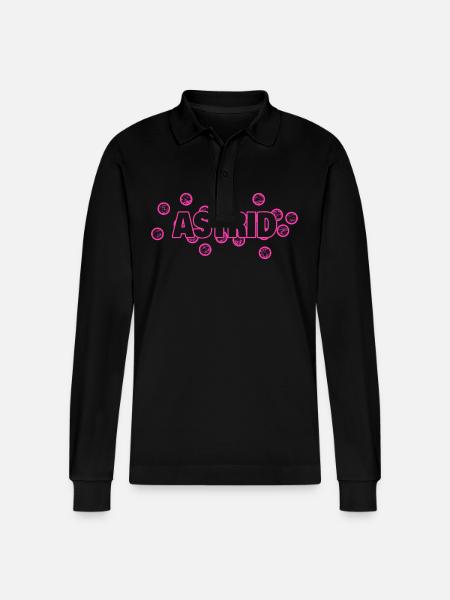 Geschenk für Astrid - Stanley/Stella Unisex Bio-Langarm-Poloshirt Prepster - Schwarz