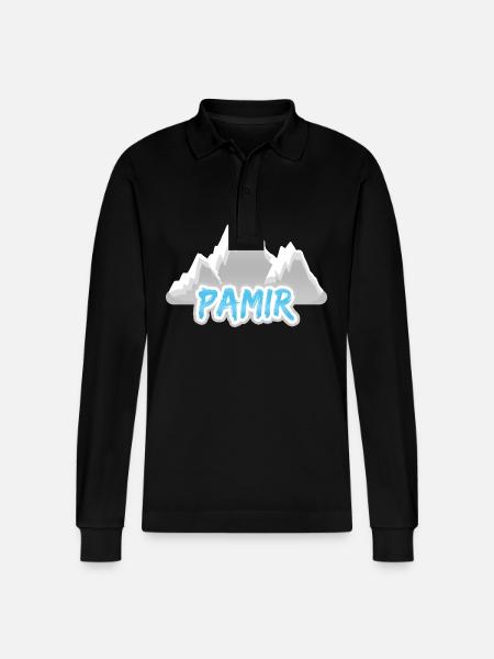 Mount Pamir - Stanley/Stella Organic Unisex Long-Sleeved Polo Shirt Prepster - black