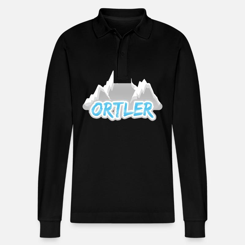 Berg Ortler - Stanley/Stella Unisex Bio-Langarm-Poloshirt Prepster - Schwarz