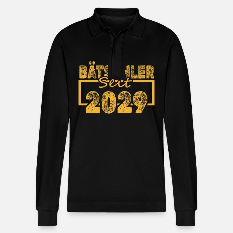 Bachelor 2029 - Stanley/Stella Unisex Bio-Langarm-Poloshirt Prepster - Schwarz
