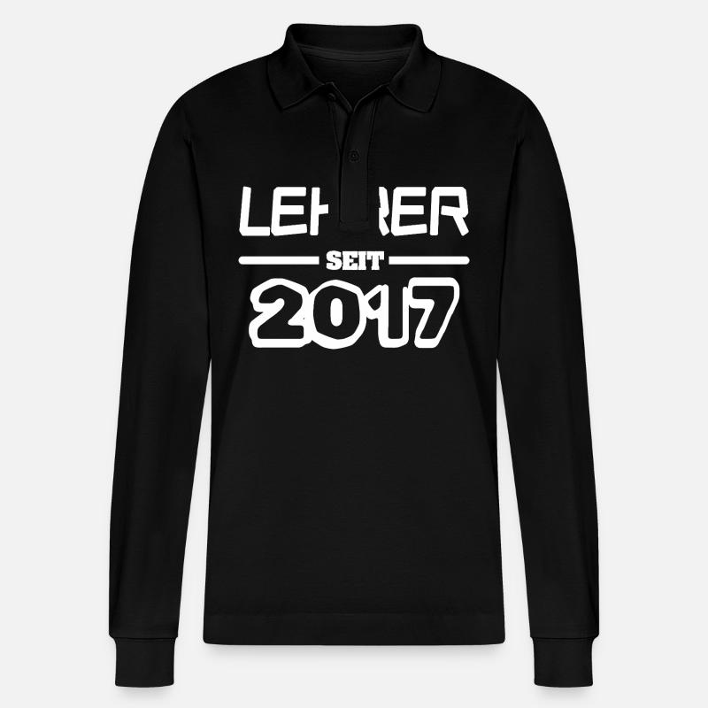 2017 - Stanley/Stella Unisex Bio-Langarm-Poloshirt Prepster - Schwarz
