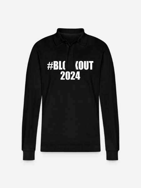 Blockout 2024 - Stanley/Stella Organic Unisex Long-Sleeved Polo Shirt Prepster - black