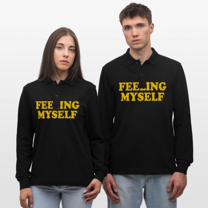 feeling myself Stanley/Stella Organic Unisex Long-Sleeved Polo Shirt Prepster