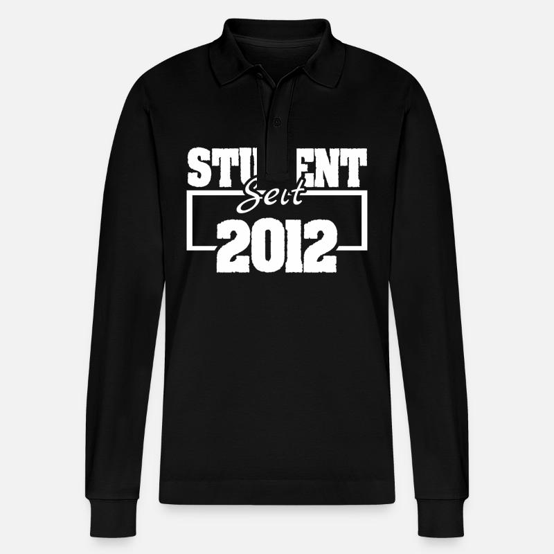 seit 2012 - Stanley/Stella Unisex Bio-Langarm-Poloshirt Prepster - Schwarz